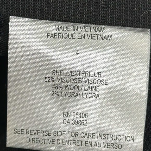 Theory black wool blend pants size 4 office career - Picture 7 of 9